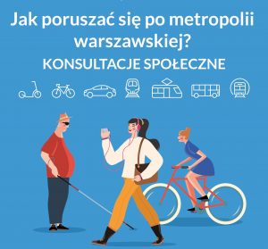 Obrazki trzech osób. Kobieta jedzie na rowerze. Druga kobieta idzie i słucha muzyki. Niewidomy mężczyzna.