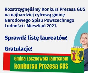 Gmina Lesznowola laureatem konkursu Prezesa GUS