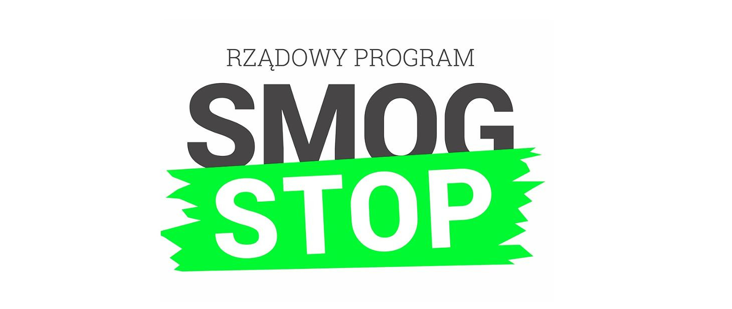 Napis RZĄDOWY PROGRAM SMOG STOP