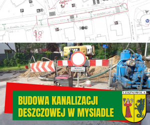 W górnej części mapa, w dolnej droga w remoncie, zastawiona znakami drogowymi
