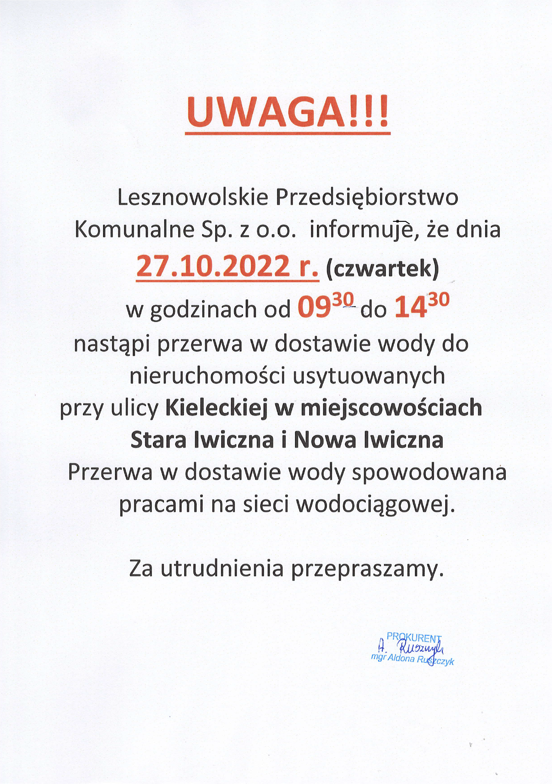 Komunikat LPK