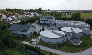 Budynki oczyszczalni z lotu ptaka