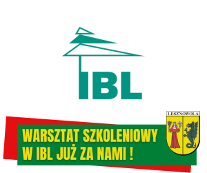 Logo Instytutu Badania Leśnictwa na białym tle.