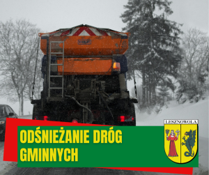 Zima, duży pojazd na drodze