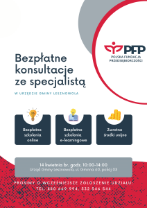 Plakat dotyczący spotkania PFP - 14 kwietnia 2023 r.