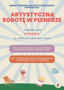 Plakat reklamujący Artystyczną Sobotę