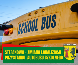 Fragment autobusu w kolorze żółtym z napisem SCHOOL BUS