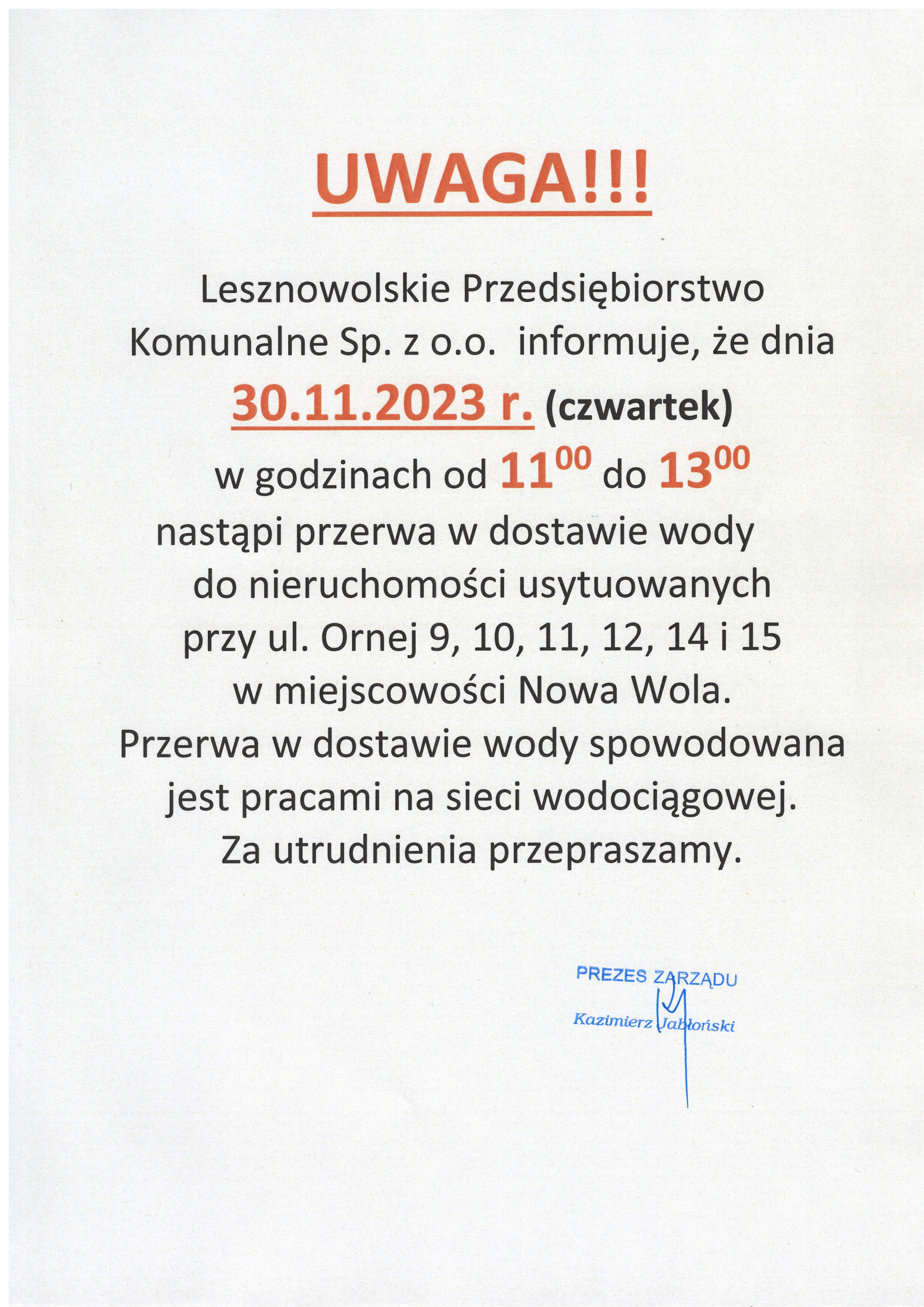 Komunikat LPK