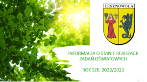 Liście i herb gminy Lesznowola (panna i smok)