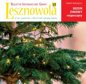 Fragment okładki magazynu z choinką świąteczną