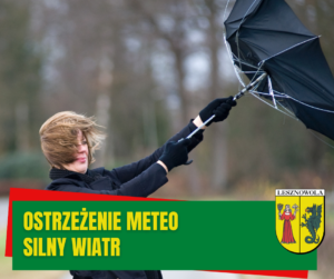 Kobieta trzymająca czarny parasol porywany przez wiatr