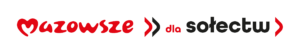 Czerwony napis Mazowsze dla i czarny napis sołectw