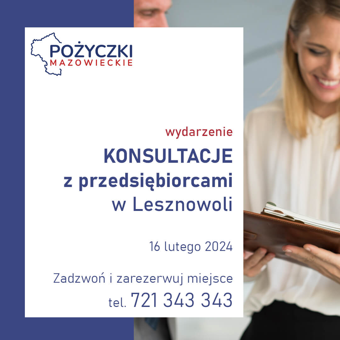Plakat Mazowieckiego Regionalnego Funduszu Pożyczkowego