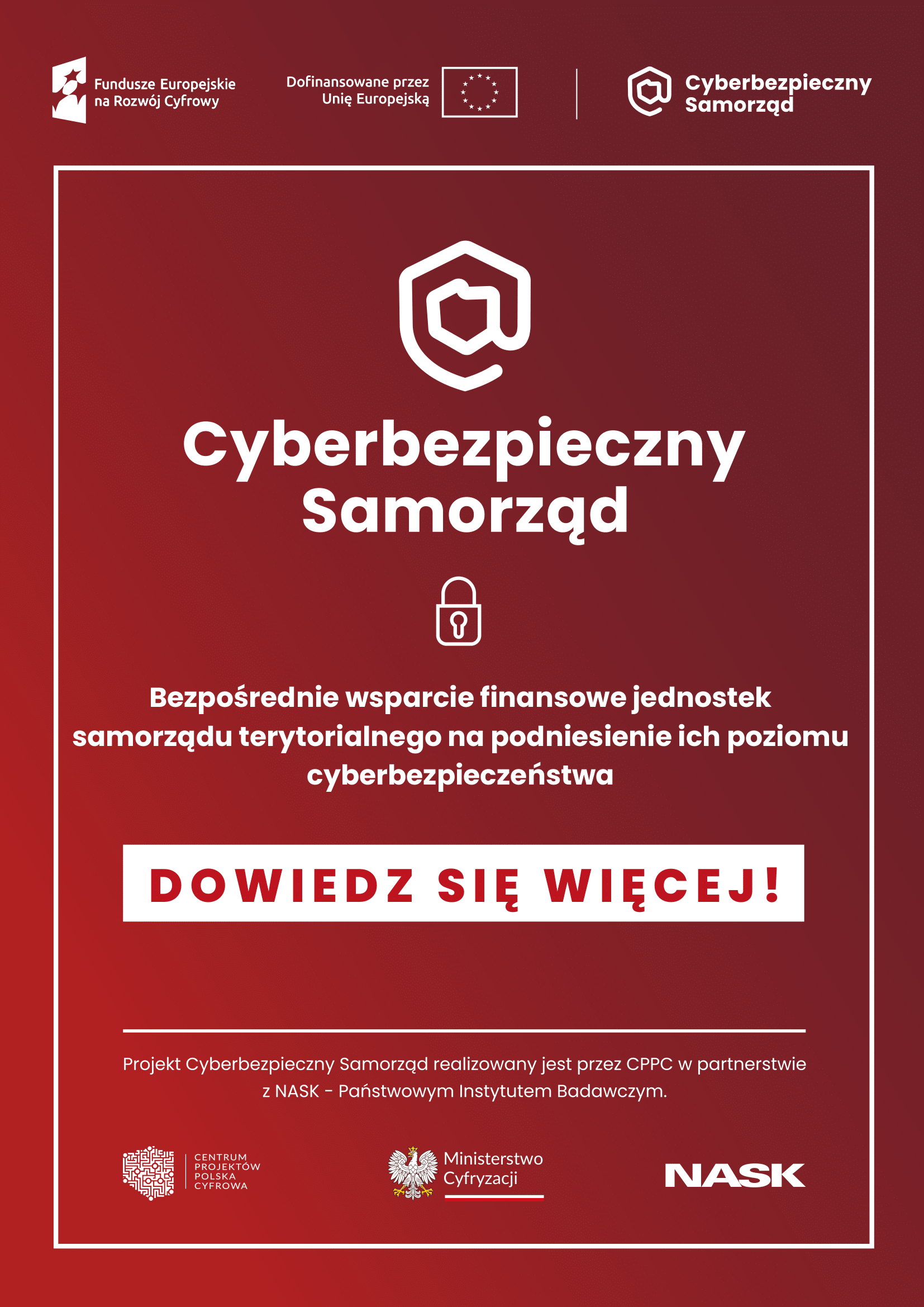 Plakat cyberbezpieczny samorząd