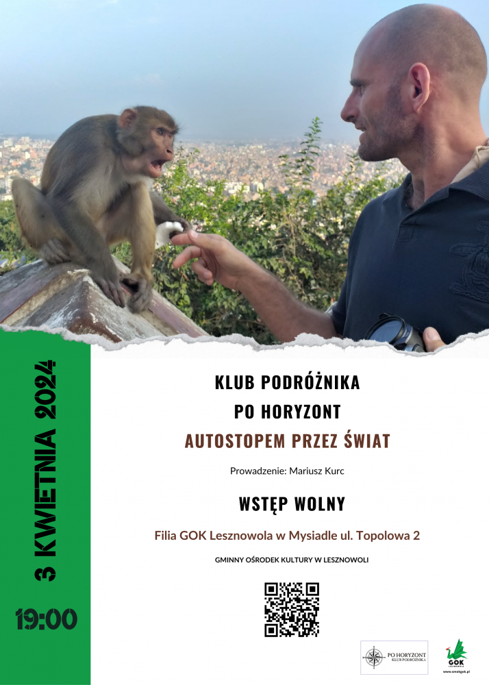 Mężczyzna daje jeść małpie.