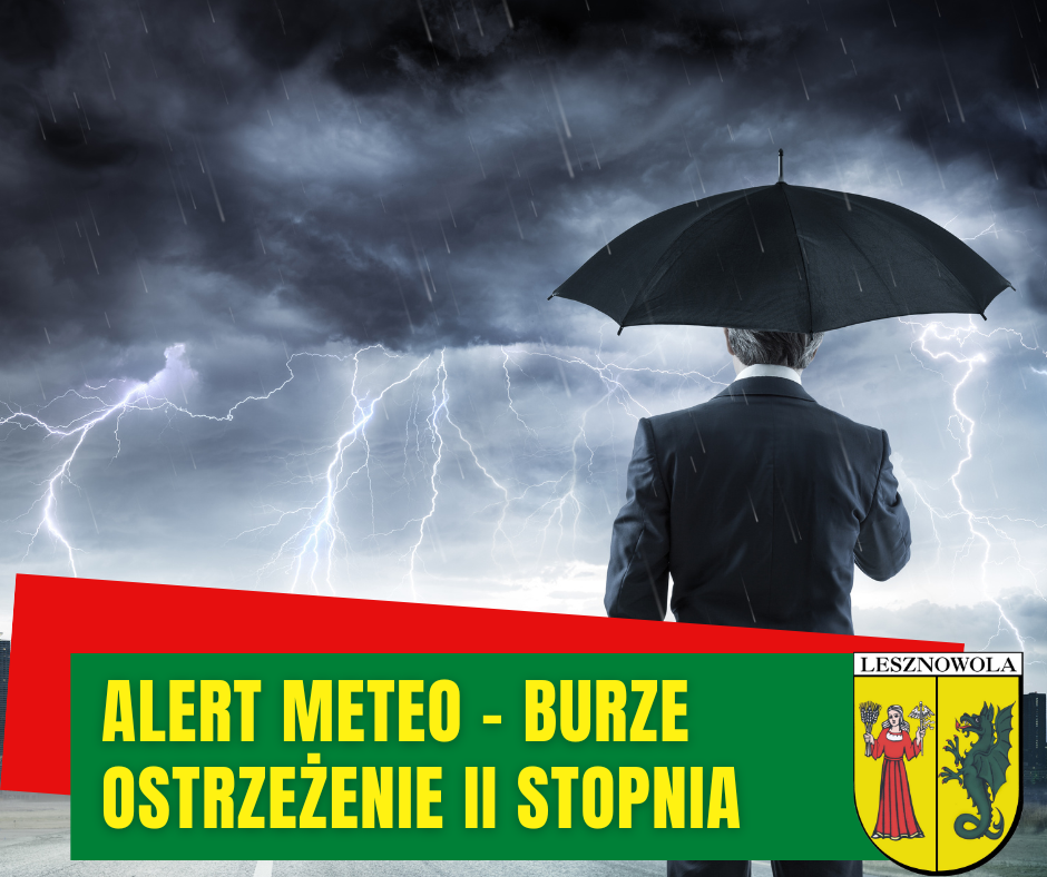 Ostrzeżenie II stopnia przed burzami