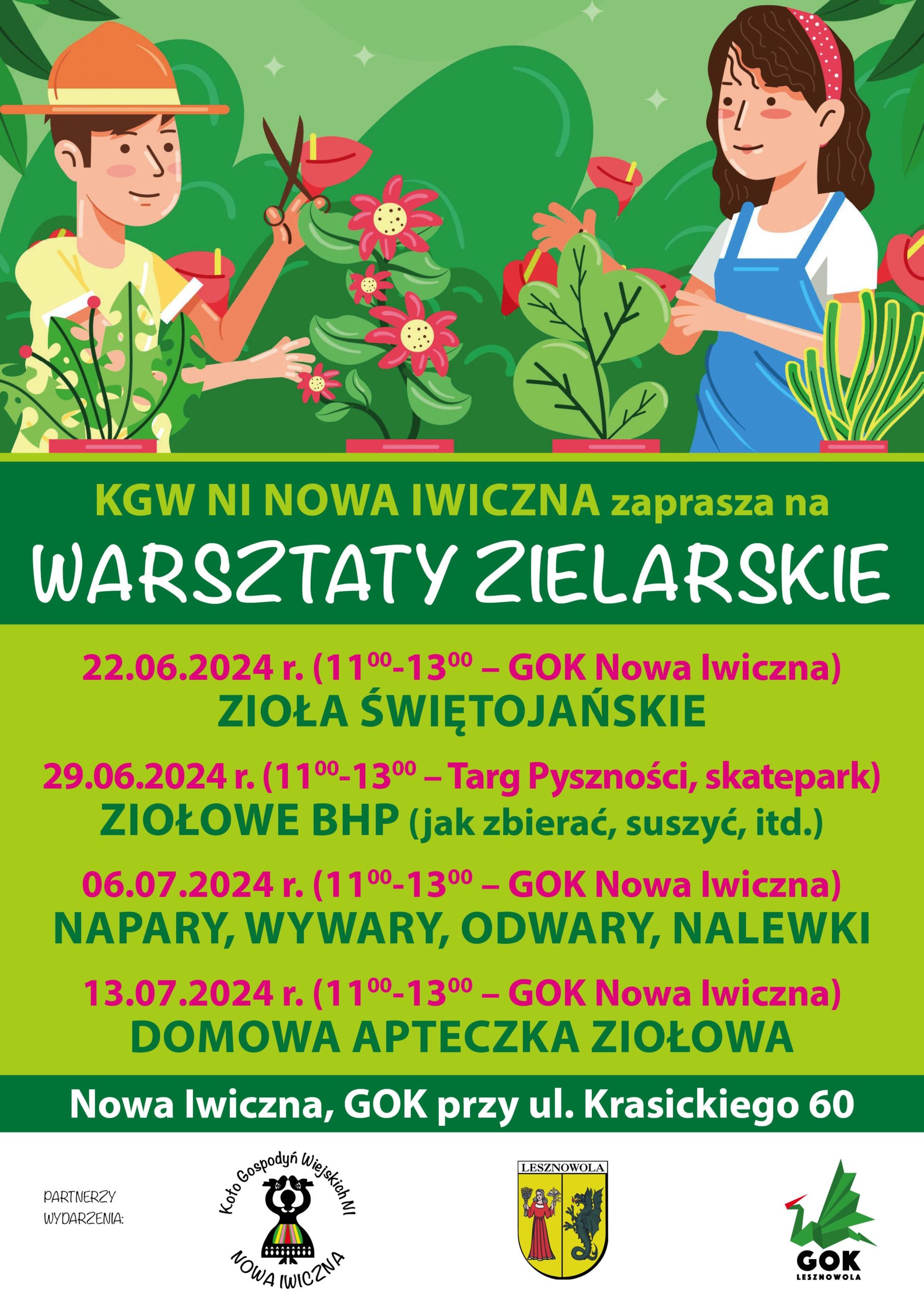 Plakat Warsztaty zielarskie