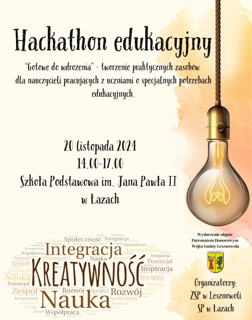 Plakat Hackathon edukacyjny