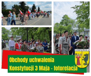 Na obrazku są zdjęcia z uroczystych Obchodów uchwalenia Konstytucji 3 Maja.