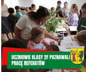obrazek przedstawia uczniów klasy 2F szkoły w Lesznowoli