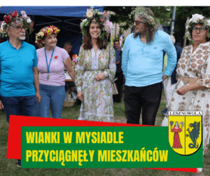 zdjęcie przedstawia pięć osób w wiankach na głowie