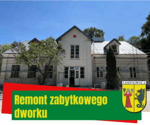 na obrazku widać zabytkowy dworek w Gimine Lesznowola