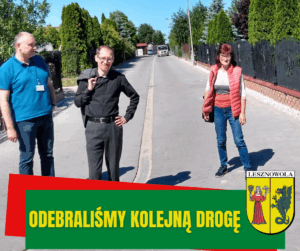 zdjęcie przedstawia odbiór ul. Góralskiej w Marysinie