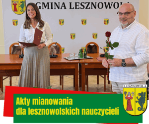 Na obrazku Pani Wójt Marta Natalia Maciejak oraz Dyrektor ZOPO