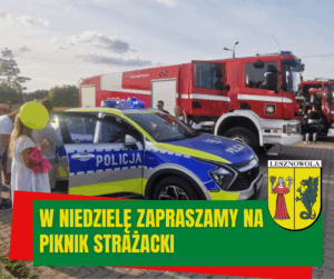 grafika przedstawia samochód policyjny i wóz strażacki