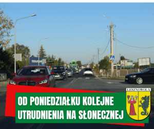 zdjęcie przedstawia skrzyżowanie ul. Słonecznej ze zjazdem z trasy S7
