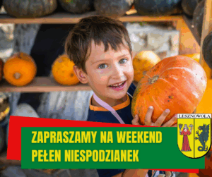 obrazek przedstawia małego chłopca trzymającego dynię