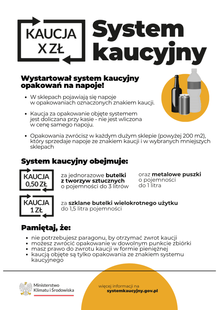 plakat reklamujący system kaucyjny
