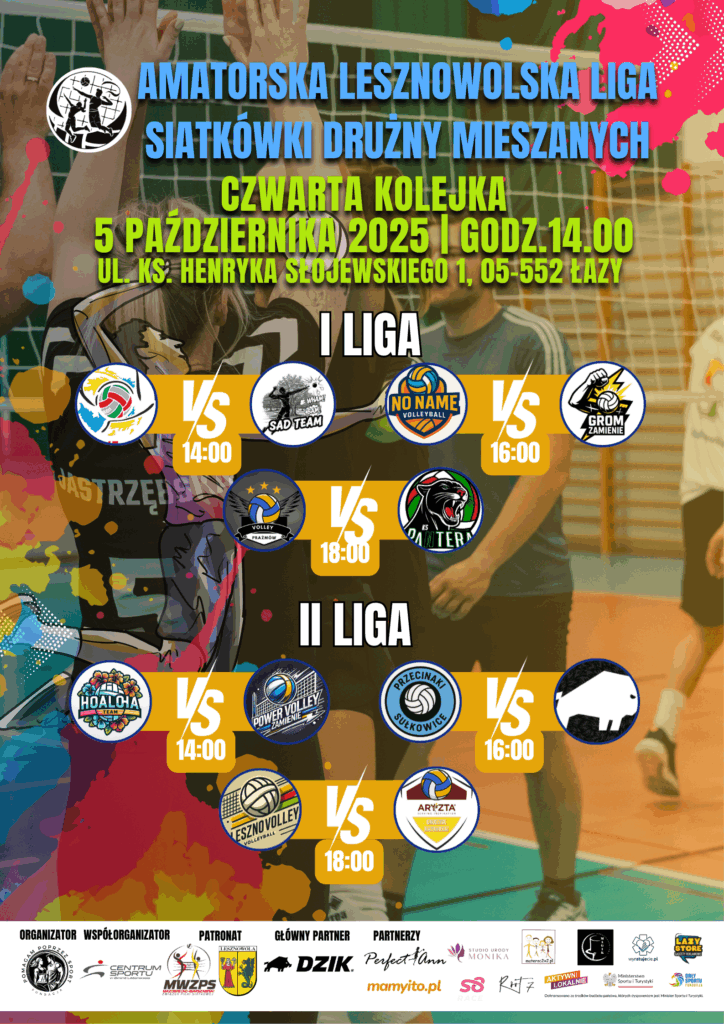 plakat reklamujący rozgrywki ligi siatkówki