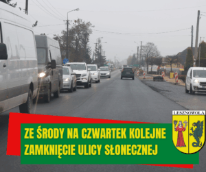zdjęcie przedstawia ul. Słoneczną w Lesznowoli