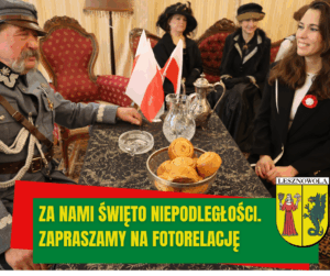 zdjęcie przedstawia obchody święta 11 listopada w Lesznowoli