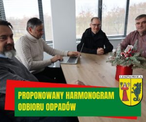 na zdjęciu przedstawiciele firmy puk Piaseczno oraz wicewójt Lesznowoli
