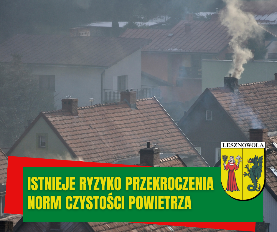 W mroźne dni na terenie naszej Gminy istnieje ryzyko wystąpienia smogu