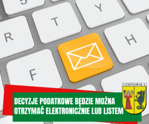 grafika informująca o sposobach przekazywania decyzji podatkowych