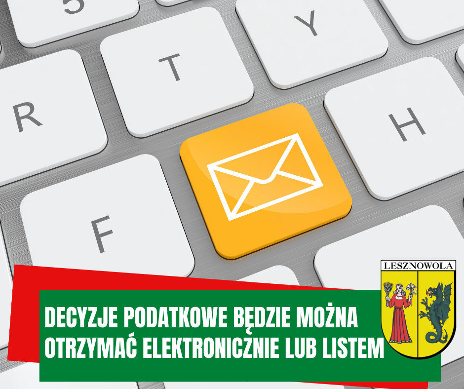 grafika informująca o sposobach przekazywania decyzji podatkowych