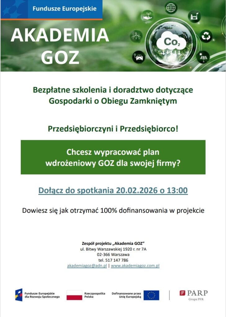 Bezpłatne wsparcie dla przedsiębiorstw – Akademia GOZ