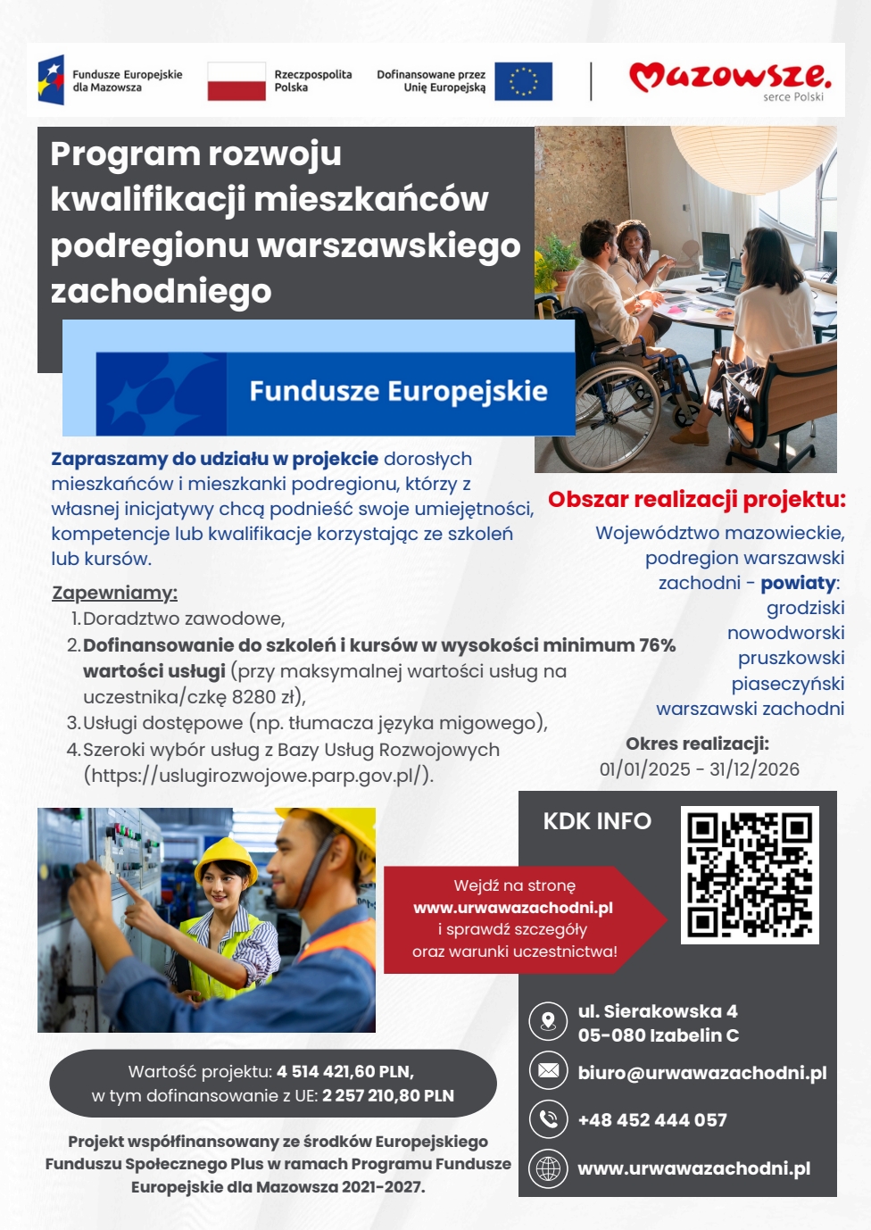 Program rozwoju kwalifikacji mieszkańców podregionu warszawskiego zachodniego