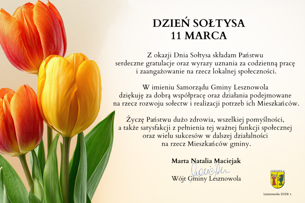 Życzenia z okazji Dnia Sołtysa