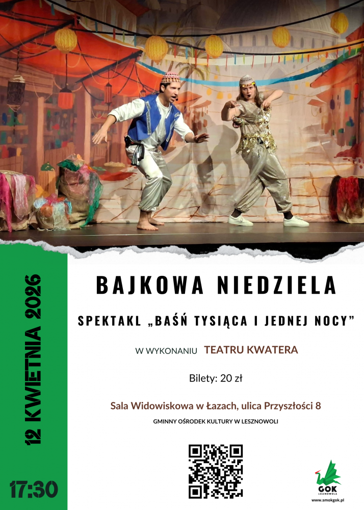 plakat promujący Bajkową Niedzielę w Łazach
