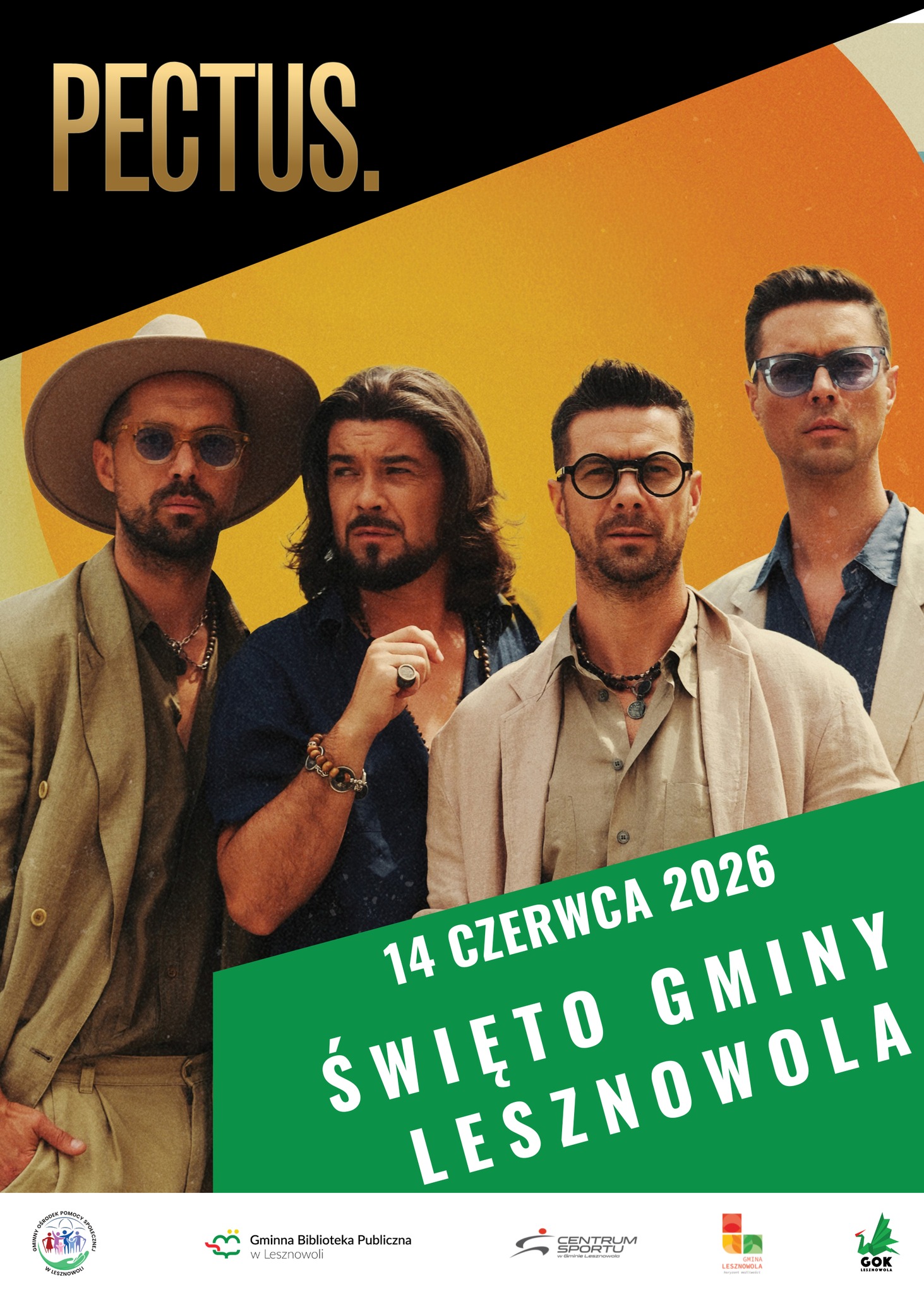 Plakat promujący występ zespołu Pectus podczas Święta Gminy Lesznowola