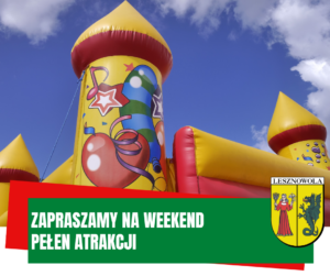 Na obrazku widać żółty dmuchany zamek