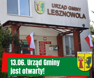 Na zdjęciu wejście do budynku Urzędu Gminy Lesznowola.