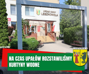 kurtyna wodna przed urzędem gminy lesznowola