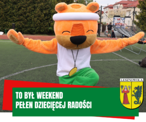 Na obrazku duża maskotka