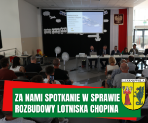 zdjęcie ze spotkania w Mysiadle poświęconego rozbudowie Lotniska Chopina