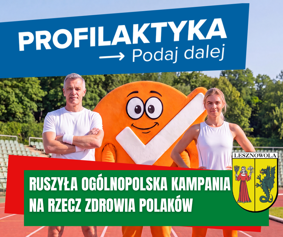 plakat promujący kampanię Profilaktyka - podaj dalej
